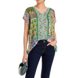 New Johnny Was Diskana Alexandra Printed Blouse, Size XL